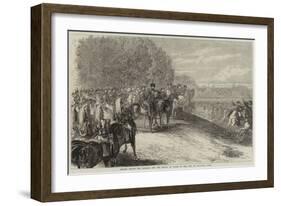 Review before the Emperor and the Prince of Wales in the Bois De Boulogne, Paris-Jules Pelcoq-Framed Giclee Print