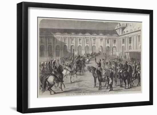 Review in the Courtyard of the Tuileries in Honour of the Prince of Orange-null-Framed Giclee Print