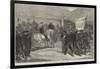 Review of Carlist Volunteers in Catalonia by Don Alfonso-Felix Regamey-Framed Giclee Print