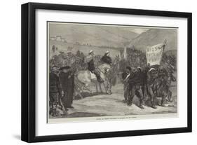 Review of Carlist Volunteers in Catalonia by Don Alfonso-Felix Regamey-Framed Giclee Print