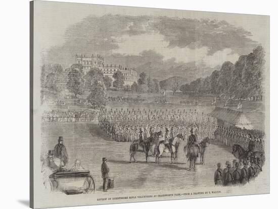 Review of Derbyshire Rifle Volunteers at Chatsworth Park-null-Stretched Canvas