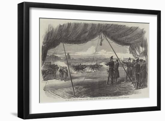 Review of Egyptian Troops at Cairo before Ismail Pacha, Gcb, and Lord Clarence Paget-null-Framed Giclee Print