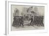 Review of Federal Troops on 4 July by President Lincoln and General Scott-null-Framed Giclee Print