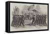 Review of Federal Troops on 4 July by President Lincoln and General Scott-null-Framed Stretched Canvas