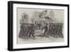 Review of Federal Troops on 4 July by President Lincoln and General Scott-null-Framed Giclee Print