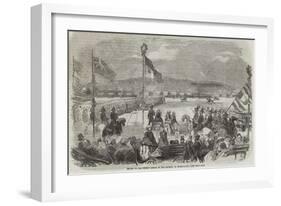 Review of Foreign Legion by Her Majesty, at Shorncliffe-null-Framed Giclee Print