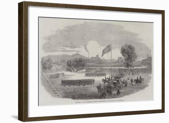 Review of the Cumberland Rifle Volunteers in Rickerby Park, Carlisle-null-Framed Giclee Print