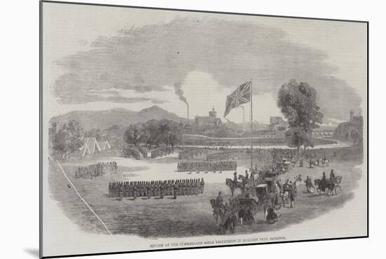 Review of the Cumberland Rifle Volunteers in Rickerby Park, Carlisle-null-Mounted Giclee Print