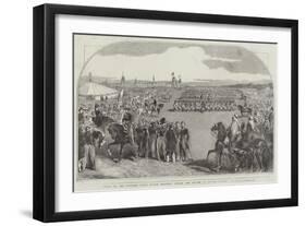 Review of the Division under Prince Napoleon before the Sultan, at Scutari, Zouaves Defiling-null-Framed Giclee Print