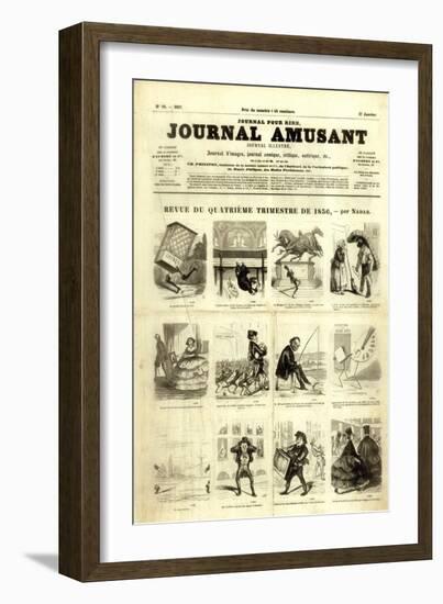 Review of the Fourth Quarter of 1856, from the 'Journal Amusant', 17 January 1857-null-Framed Giclee Print