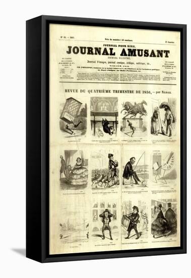 Review of the Fourth Quarter of 1856, from the 'Journal Amusant', 17 January 1857-null-Framed Stretched Canvas