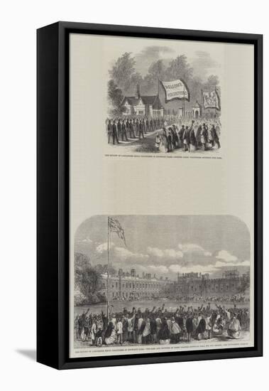 Review of the Lancashire Rifle Volunteers in Knowsley Park-null-Framed Stretched Canvas