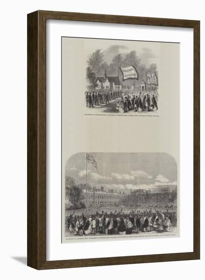 Review of the Lancashire Rifle Volunteers in Knowsley Park-null-Framed Giclee Print