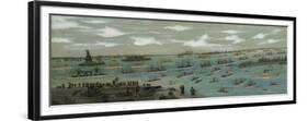 Review of the United States Fleet in New York Harbour with the Statue of Liberty, 1893-Andrew Meyer-Framed Giclee Print