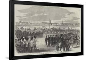 Review of the Volunteer Corps of Kent, by the Lord Lieutenant of the County, on Chatham Lines-null-Framed Giclee Print