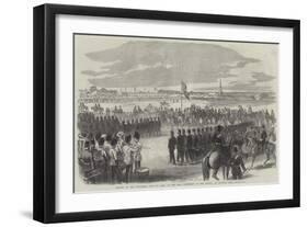 Review of the Volunteer Corps of Kent, by the Lord Lieutenant of the County, on Chatham Lines-null-Framed Giclee Print