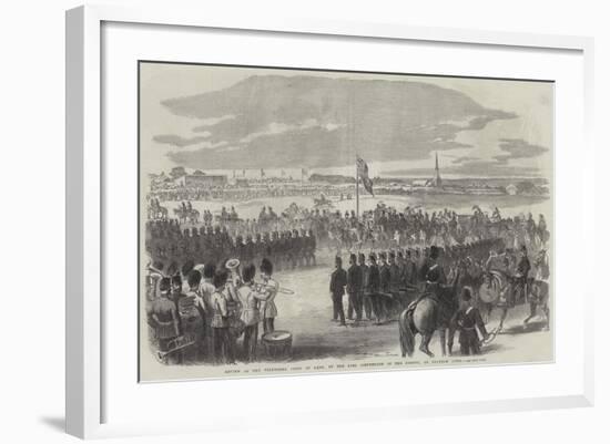 Review of the Volunteer Corps of Kent, by the Lord Lieutenant of the County, on Chatham Lines-null-Framed Giclee Print