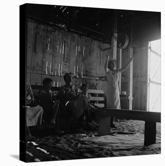 Revival meeting in a California garage, 1938-Dorothea Lange-Stretched Canvas