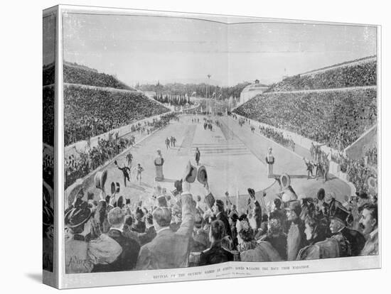 Revival of the Olympic Games in Athens: Loues Winning the Race from Marathon, 10th April 1896-null-Stretched Canvas