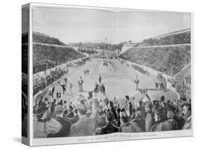 Revival of the Olympic Games in Athens: Loues Winning the Race from Marathon, 10th April 1896-null-Stretched Canvas