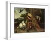 Revolt in the Poultry Coup-Melchior de Hondecoeter-Framed Premium Giclee Print