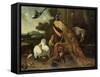 Revolt in the Poultry Coup-Melchior de Hondecoeter-Framed Stretched Canvas