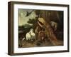 Revolt in the Poultry Coup-Melchior de Hondecoeter-Framed Giclee Print