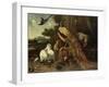 Revolt in the Poultry Coup-Melchior de Hondecoeter-Framed Giclee Print