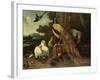 Revolt in the Poultry Coup-Melchior de Hondecoeter-Framed Giclee Print