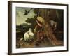 Revolt in the Poultry Coup-Melchior de Hondecoeter-Framed Giclee Print