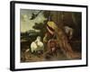 Revolt in the Poultry Coup-Melchior de Hondecoeter-Framed Giclee Print