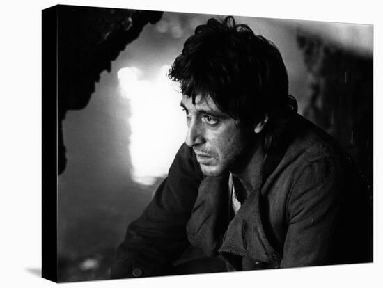 REVOLUTION by HUGHHUDSON with Al Pacino, 1985 (b/w photo)-null-Stretched Canvas