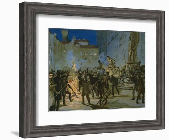 Revolution in Florence, 27th April 1859, Illustration from an Album on History of Risorgimento-null-Framed Giclee Print