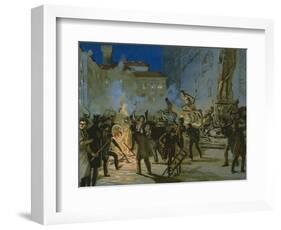 Revolution in Florence, 27th April 1859, Illustration from an Album on History of Risorgimento-null-Framed Giclee Print