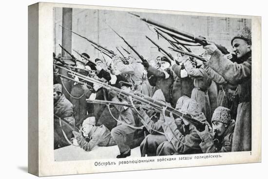 Revolutionaries Armed with Rifles, Russian Revolution, October 1917-null-Stretched Canvas