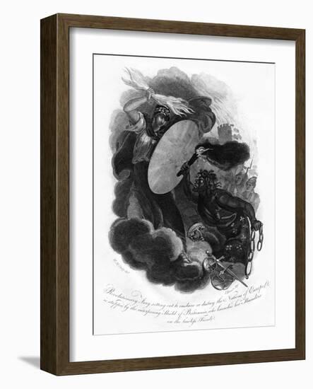 Revolutionary Fury and Britannia, 1814-I Brown-Framed Giclee Print