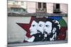 Revolutionary Mural Painted on Wall, Havana Centro, Havana, Cuba, West Indies, Central America-Lee Frost-Mounted Photographic Print