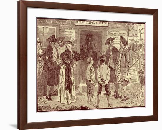 Revolutionary recruiting office, Connecticut-Howard Pyle-Framed Giclee Print