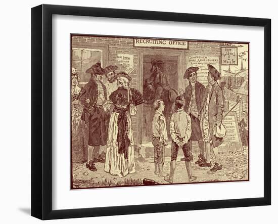 Revolutionary recruiting office, Connecticut-Howard Pyle-Framed Giclee Print