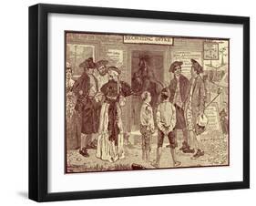 Revolutionary recruiting office, Connecticut-Howard Pyle-Framed Giclee Print