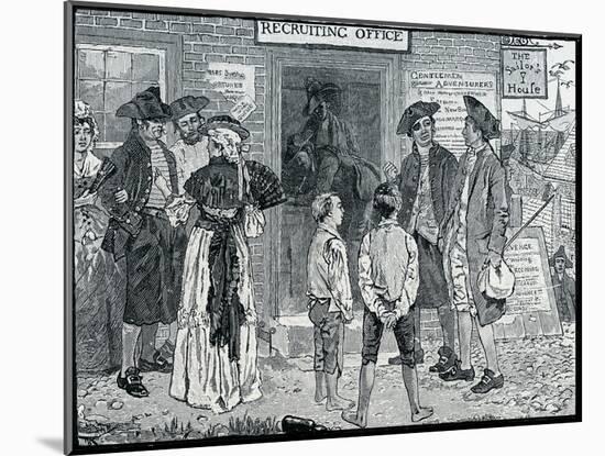 Revolutionary recruiting office, Connecticut-Howard Pyle-Mounted Giclee Print