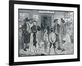 Revolutionary recruiting office, Connecticut-Howard Pyle-Framed Giclee Print