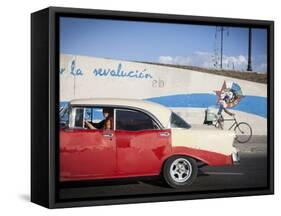 Revolutionary Slogan, Habana Vieja, Havana, Cuba-Jon Arnold-Framed Stretched Canvas