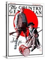 "Revolutionary Soldiers," Country Gentleman Cover, July 4, 1925-William Meade Prince-Stretched Canvas