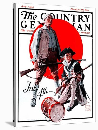 "Revolutionary Soldiers," Country Gentleman Cover, July 4, 1925-William Meade Prince-Stretched Canvas