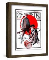 "Revolutionary Soldiers," Country Gentleman Cover, July 4, 1925-William Meade Prince-Framed Giclee Print
