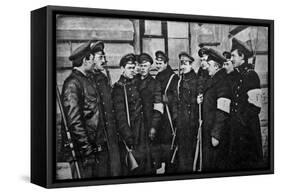 Revolutionary Students after the February Revolution, Russia, 1917-null-Framed Stretched Canvas