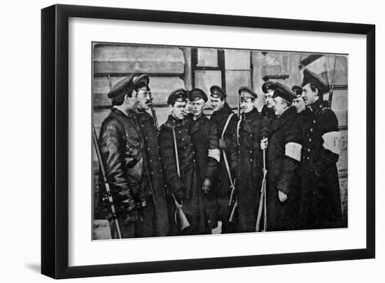 Revolutionary Students after the February Revolution, Russia, 1917-null-Framed Premium Giclee Print