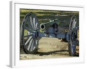 Revolutionary War French Cannon Called the Fox, Yorktown Battlefield, Virginia-null-Framed Photographic Print