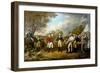 Revolutionary War Painting showing the surrender of British General John Burgoyne.-Vernon Lewis Gallery-Framed Art Print